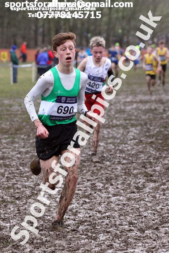 Boys under-13s 2018 British Inter Counties Cross Country Champs., Prestwold Hall, Loughborough. Photo: David T. Hewitson/Sports for All Pics